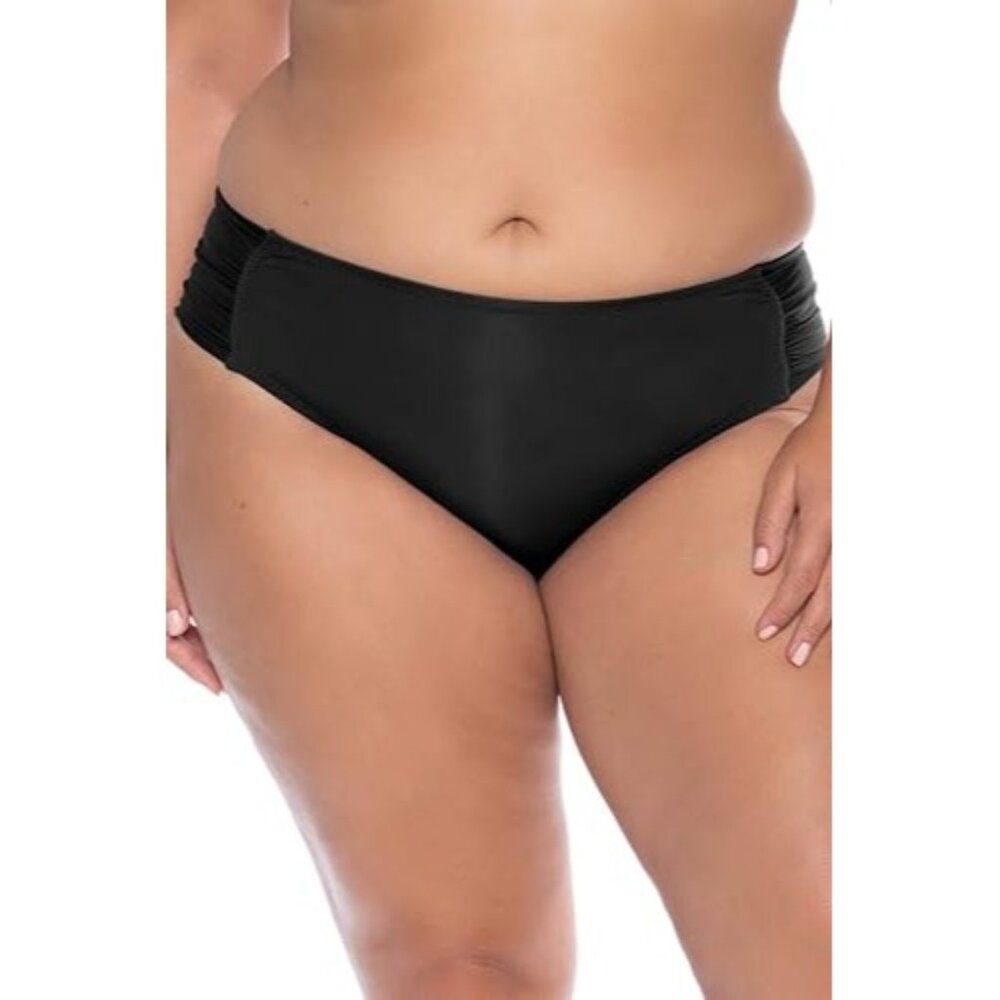 BECCA ETC Women's Color Code Hipster Bikini Bottoms 6584497 Black Size 3X